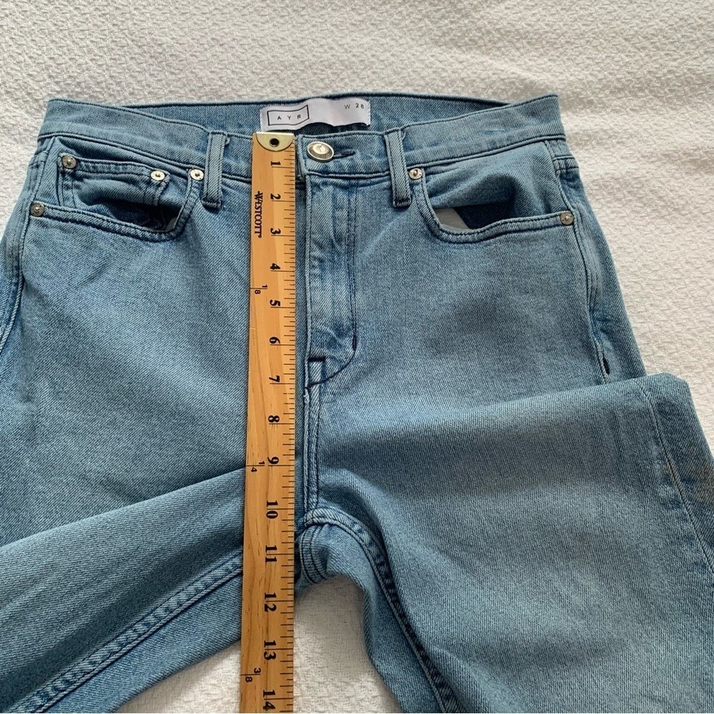 AYR The Bomb Jeans Light Wash High Rise Straight Leg‎ Denim Blue W 28 - Picture 13 of 14
